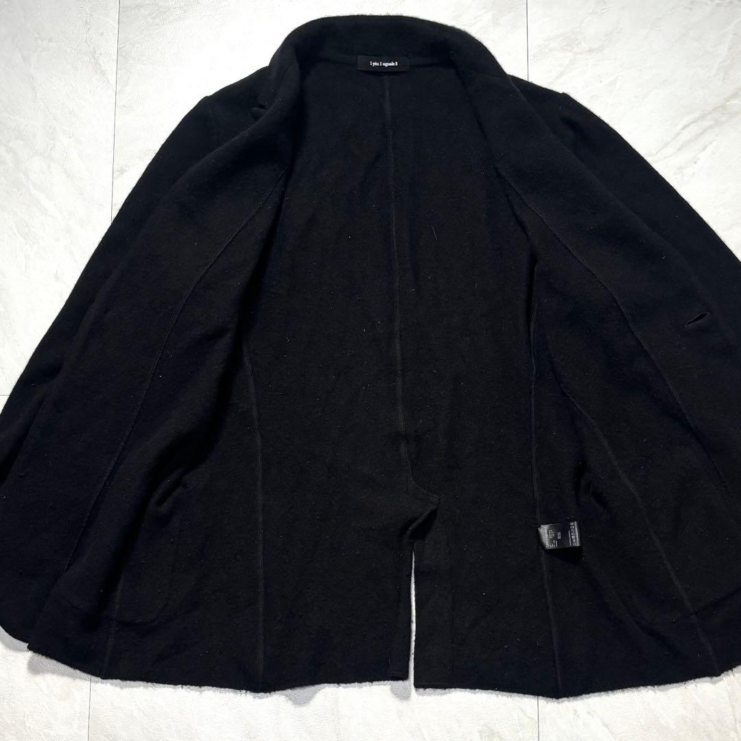 1piu1uguale3 セーブル混 ルイージJK 黒 L 高級素材