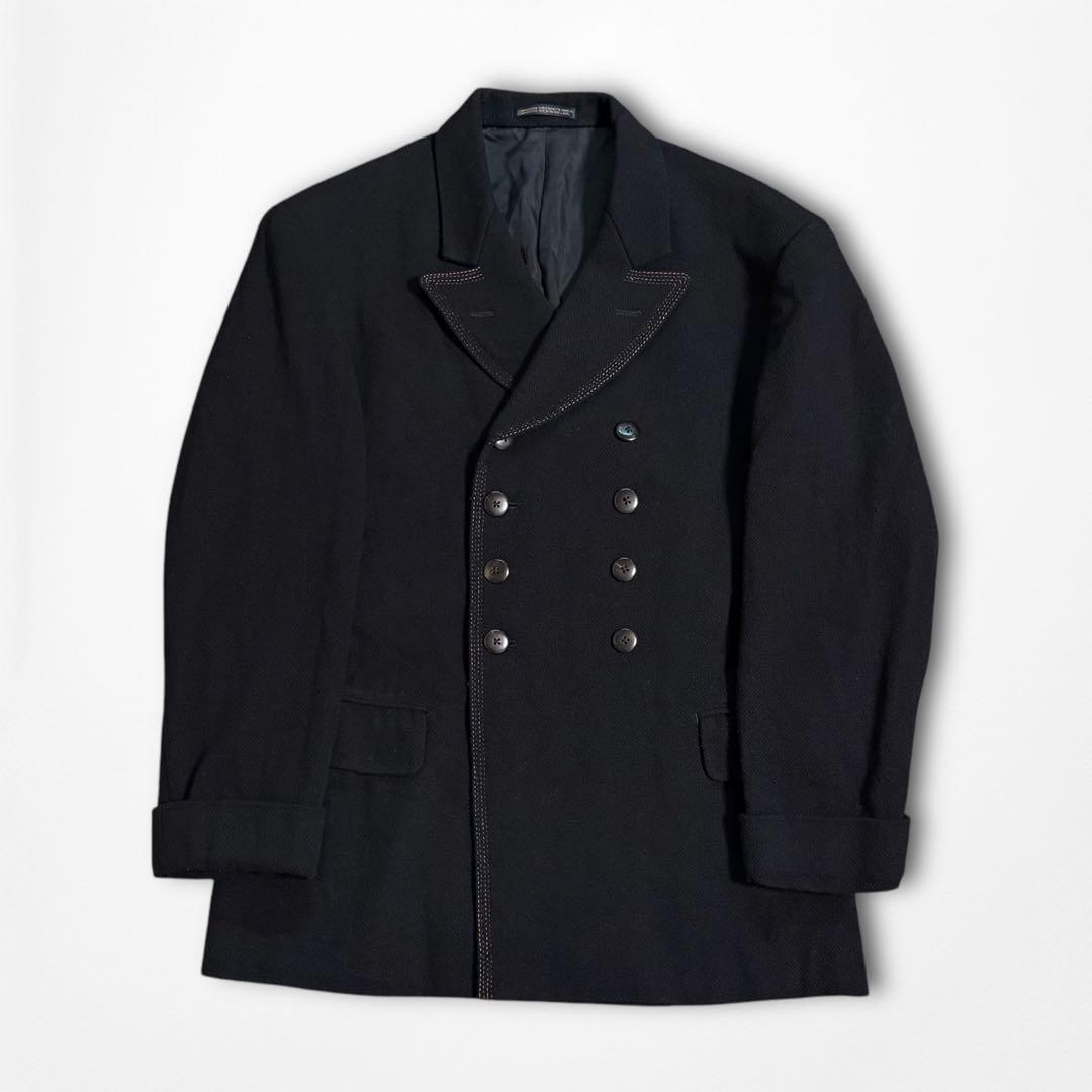 80s YOHJI YAMAMOTO pour homme ステッチ ピーコート