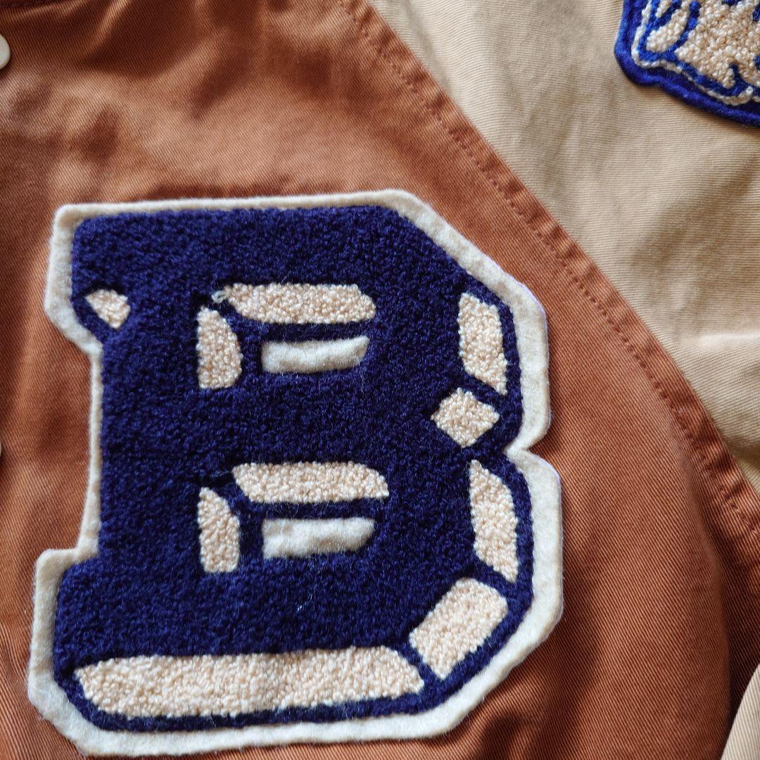 デニムアンドダンガリースタジアムジャケット ブラウン