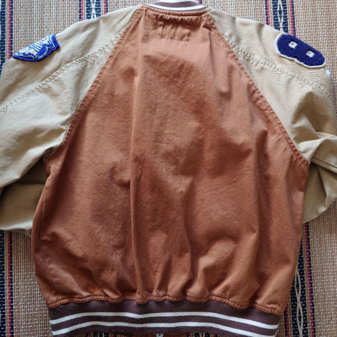 デニムアンドダンガリースタジアムジャケット ブラウン