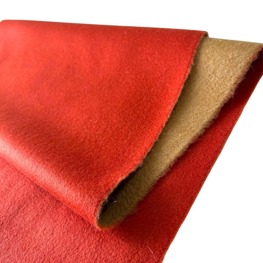 特選　ビキューナショール　レッド系　キャメル　ひざ掛け　ショール