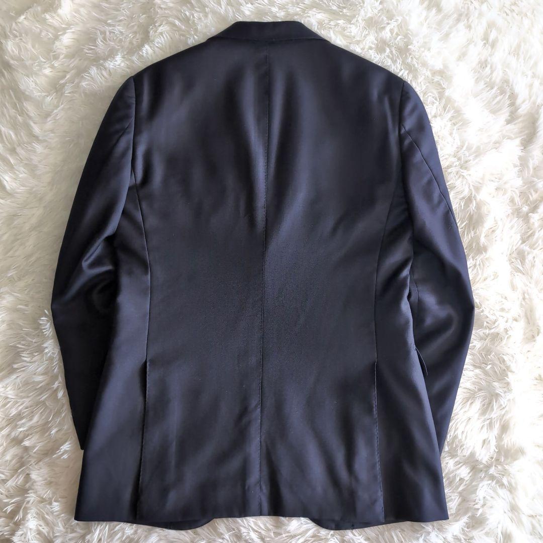 美品 エディフィス カノニコ 段返り3B ビジネススーツ セットアップ ネイビー