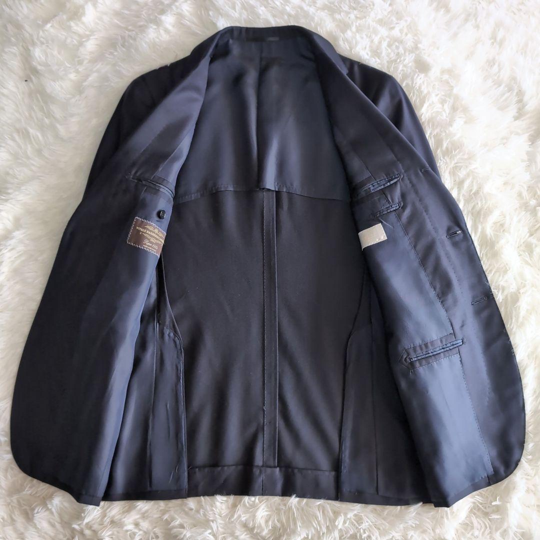 美品 エディフィス カノニコ 段返り3B ビジネススーツ セットアップ ネイビー