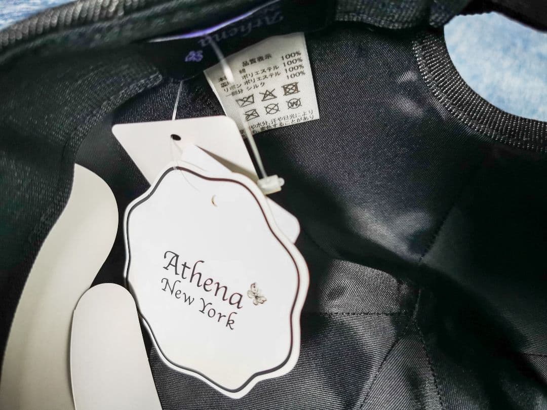 【お取り置き中】新品未使用 アシーナニューヨーク ベッキーキャップ（黒リボン）