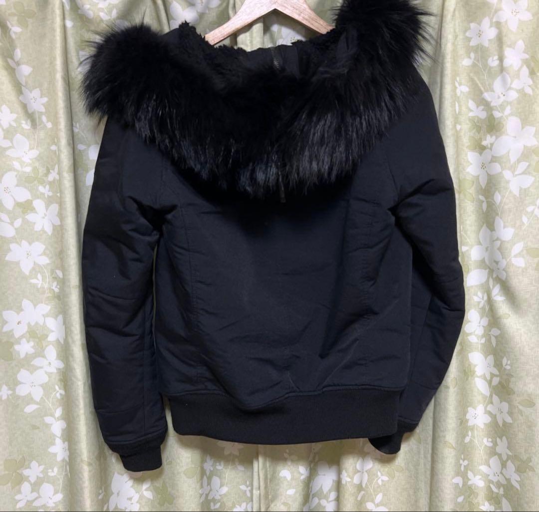 ATTACHMENT ブラックN-2Bミリタリージャケット サイズ2 ファー付き