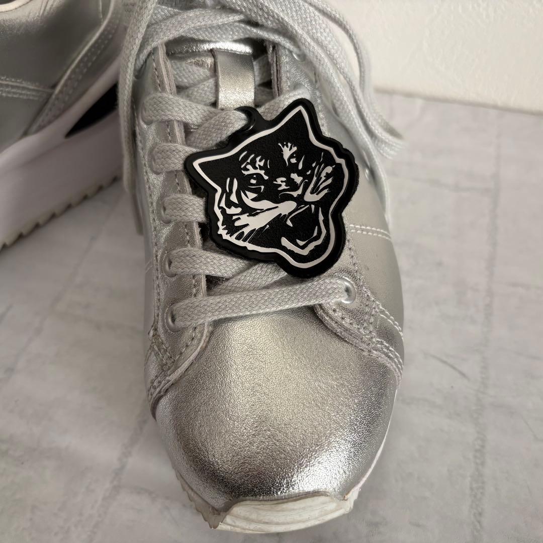 【美品】Onitsuka Tiger シルバー 厚底 スニーカー　22.5㎝