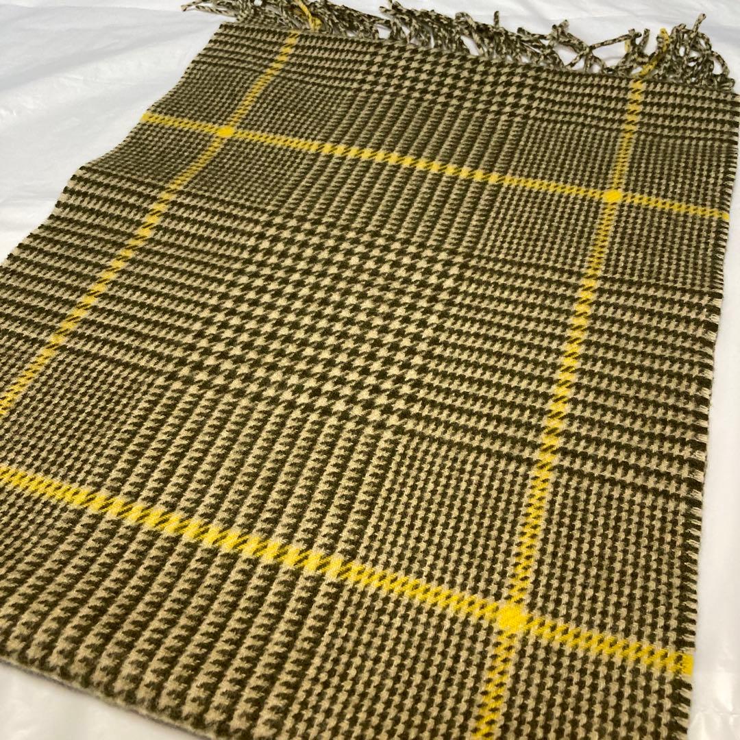 極美品 ジョシュアエリス カシミヤ100％ 中判ストール チェック 国内正規品