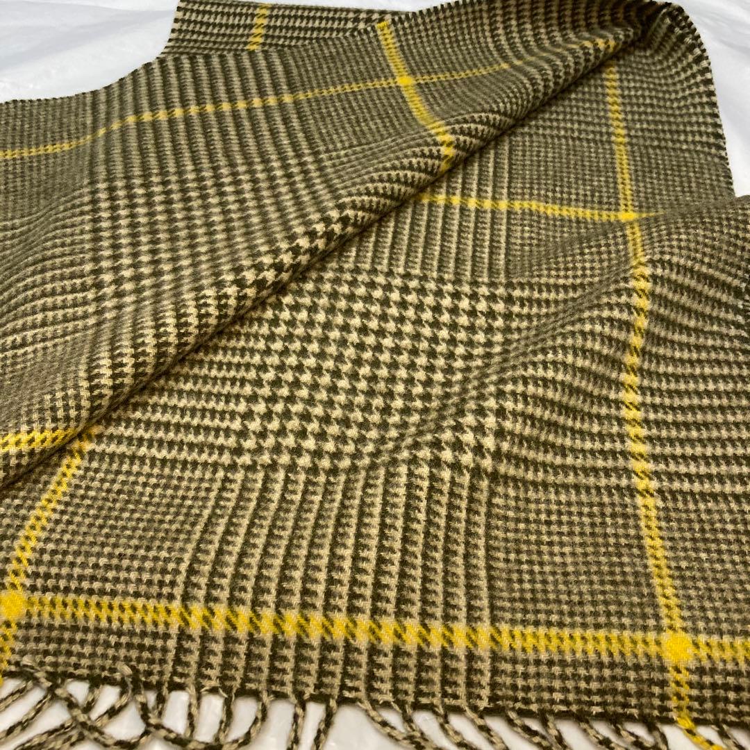 極美品 ジョシュアエリス カシミヤ100％ 中判ストール チェック 国内正規品