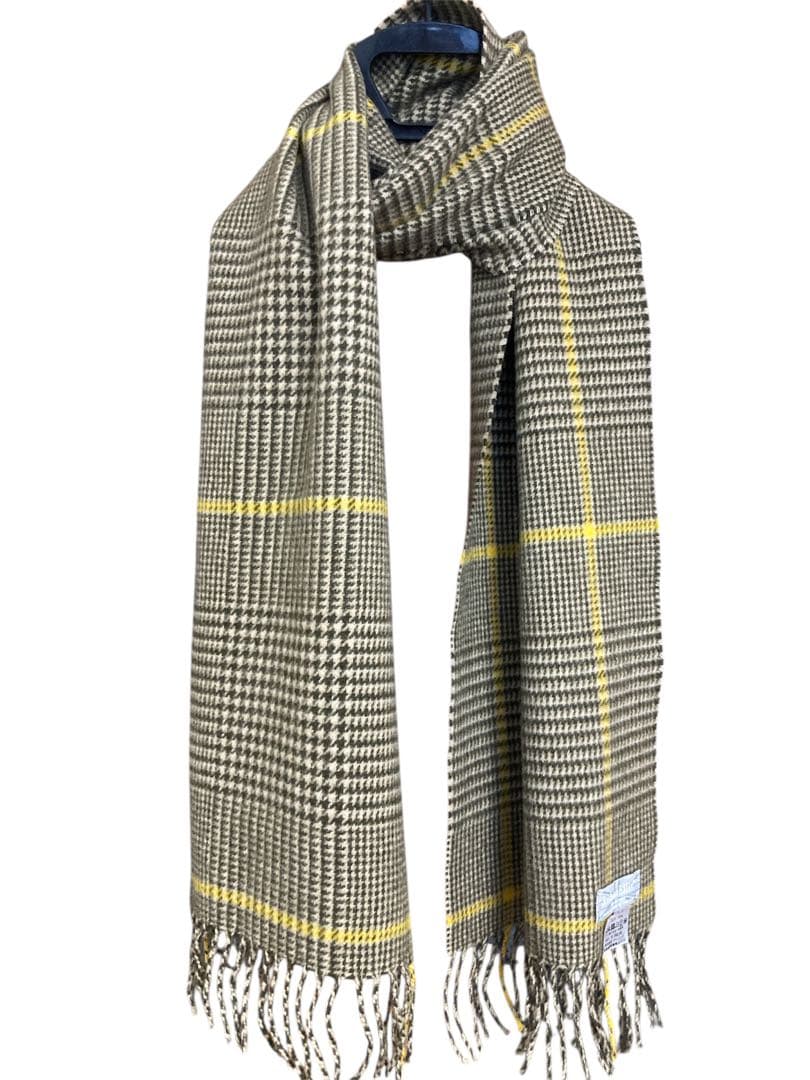 極美品 ジョシュアエリス カシミヤ100％ 中判ストール チェック 国内正規品