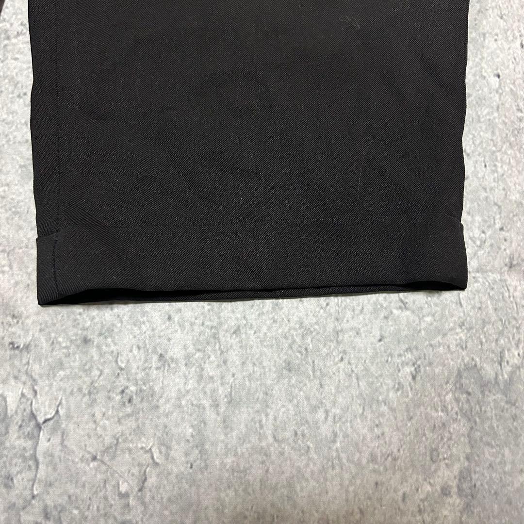 00s SLATES ツータック スラックス ブラックW32 ウールギャバ