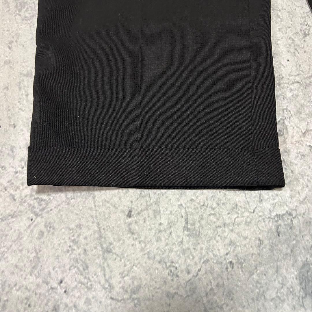 00s SLATES ツータック スラックス ブラックW32 ウールギャバ