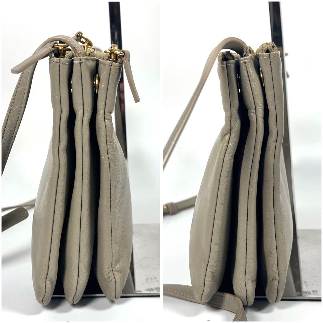 CELINE トリオラージ 3連 本革ショルダーバッグ クラッチバッグ 2way