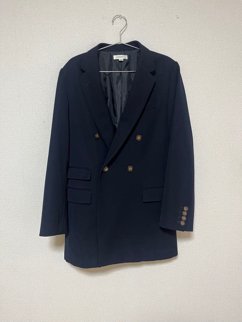 CLASSIC MINIMAL TAILORED JACKET ネイビー M