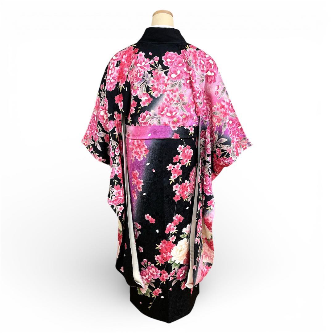 ◎mk-636　美品　振袖　刺繍　スモールサイズ　　1-13