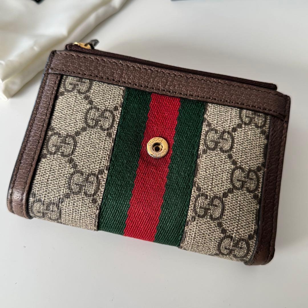 「そら」★本日最終値下げ★正規品 GUCCI GGパターン 三つ折り財布