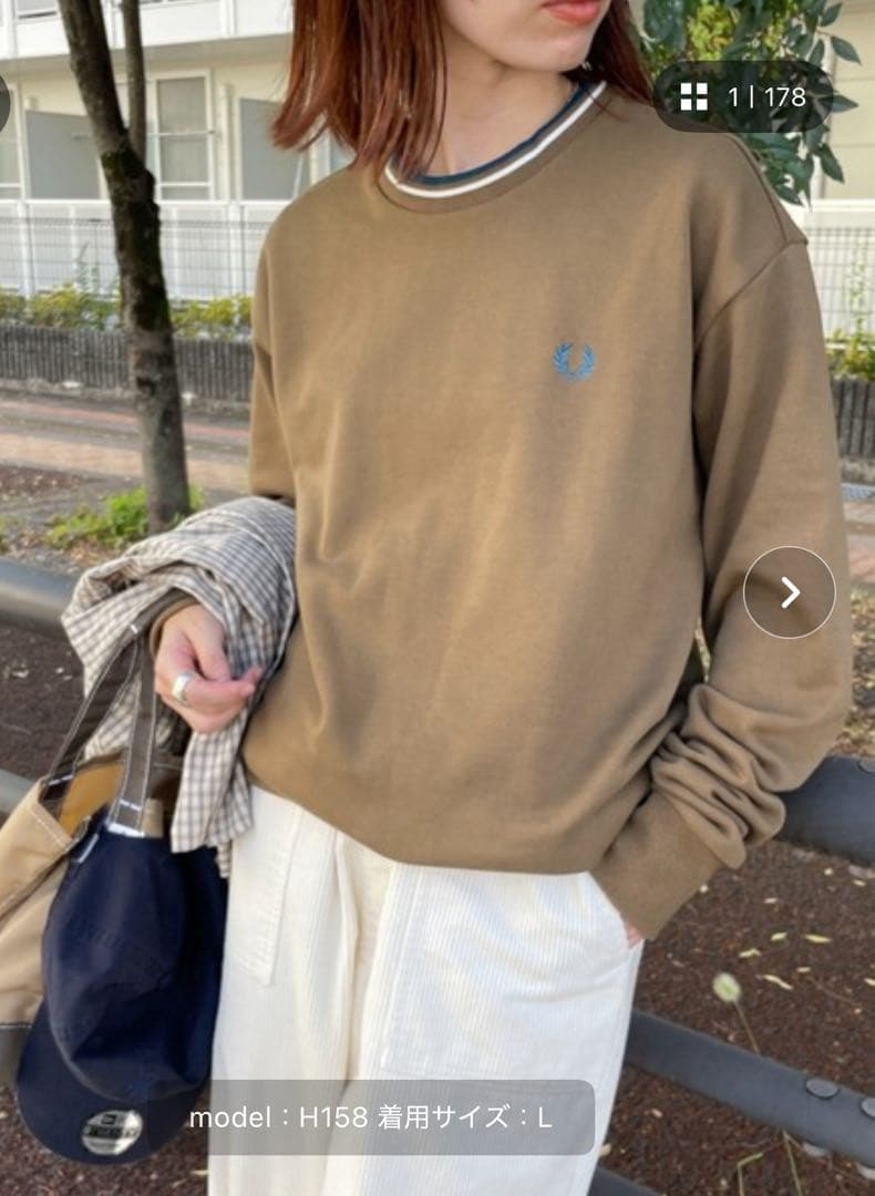 [FRED PERRY/フレッドペリー]クルーネックスウェット【Sサイズ】