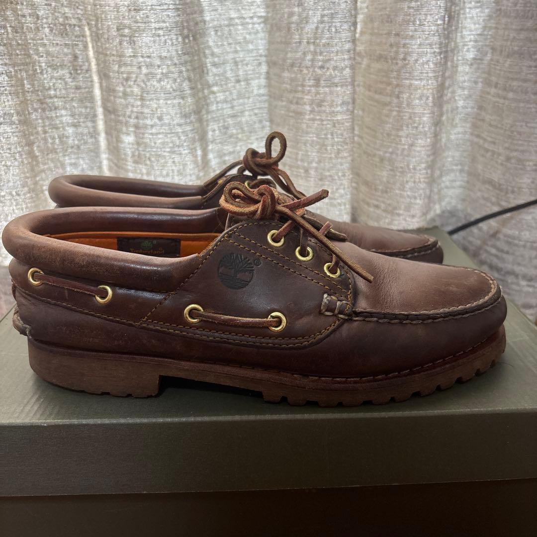 Timberland ブラウン モカシン　3eye