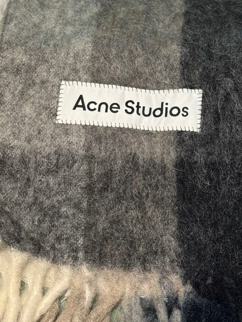 確実正規品 acne studios モヘアチェックスカーフ