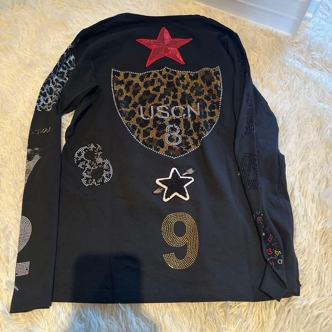 （2枚セット）USUALIS COLLECTION 7 ブラック長袖カットソー