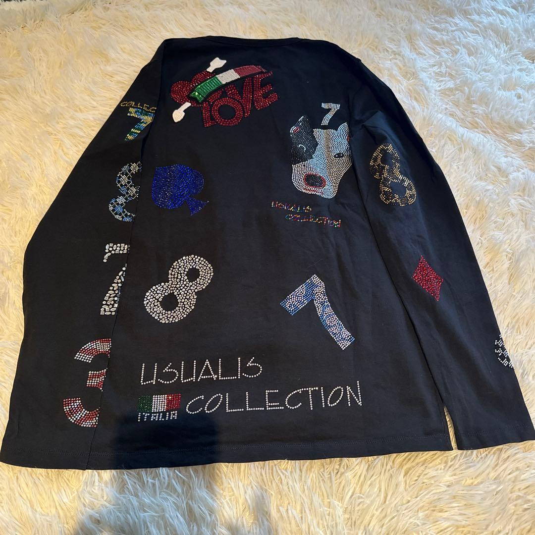 （2枚セット）USUALIS COLLECTION 7 ブラック長袖カットソー