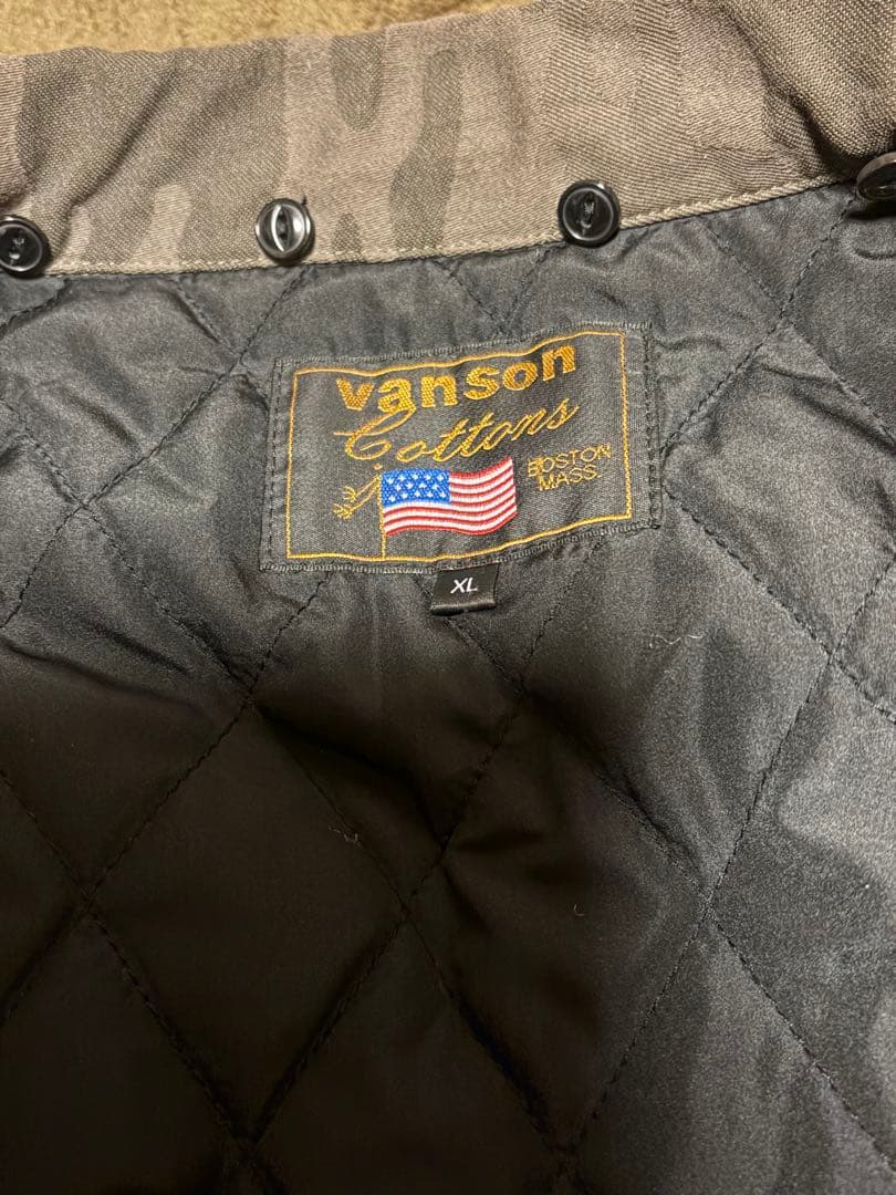 VANSON カモフラ ブルゾンジャケットXL