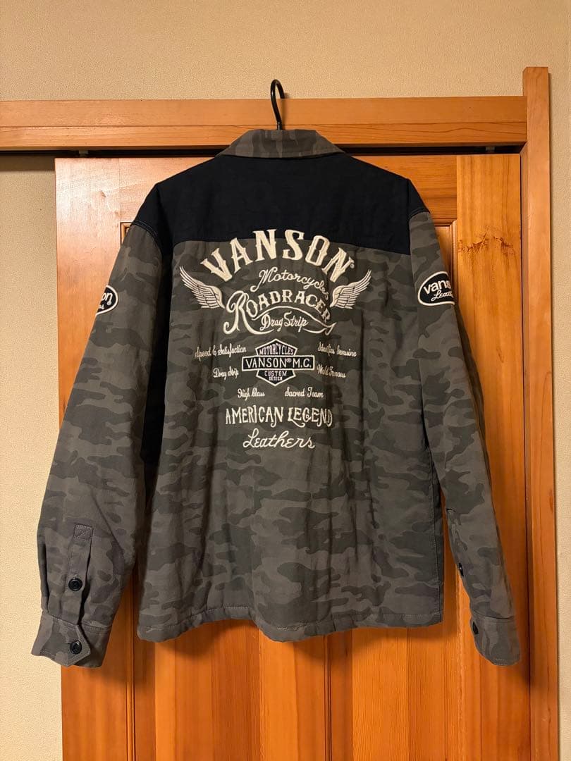 VANSON カモフラ ブルゾンジャケットXL