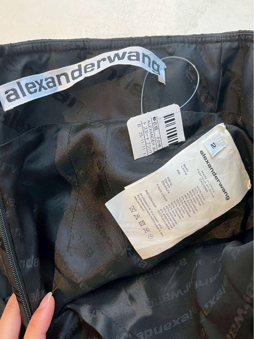 【新品未使用】Alexander Wang ブラック ミニスカート ジッパー付き