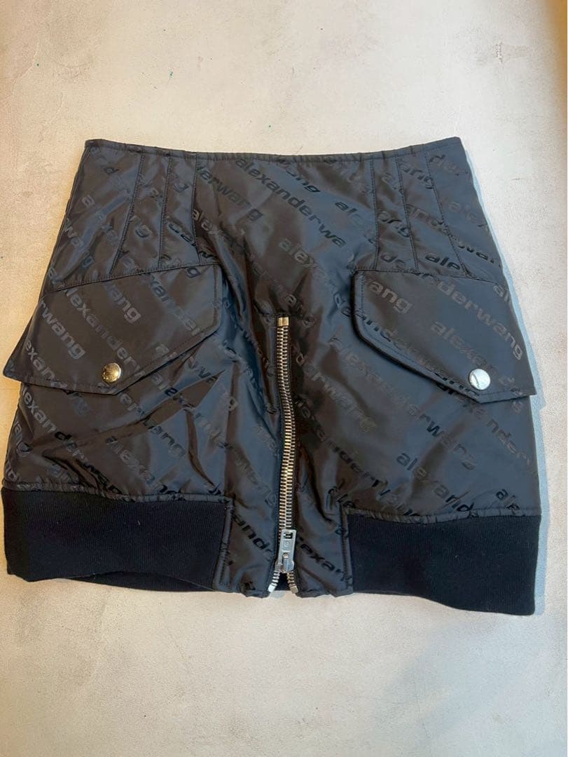 【新品未使用】Alexander Wang ブラック ミニスカート ジッパー付き