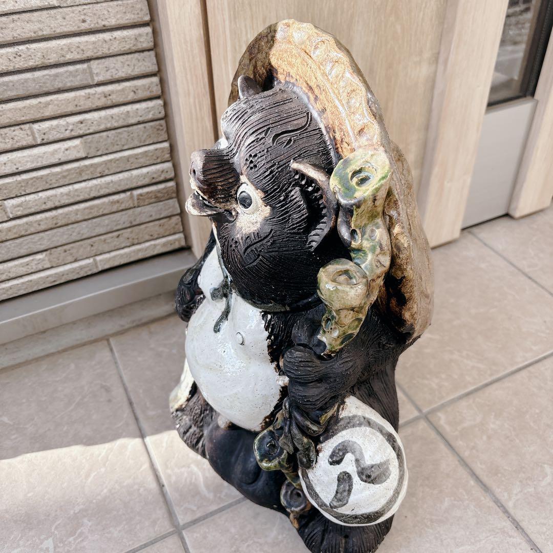 陶器製 たぬき 置物　信楽焼￼￼ たぬき　タヌキ　他抜き