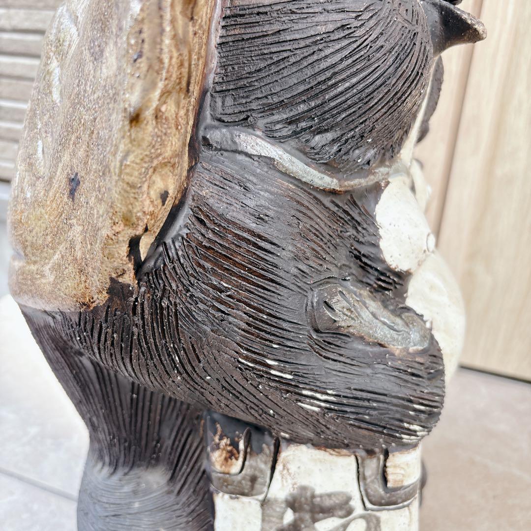 陶器製 たぬき 置物　信楽焼￼￼ たぬき　タヌキ　他抜き