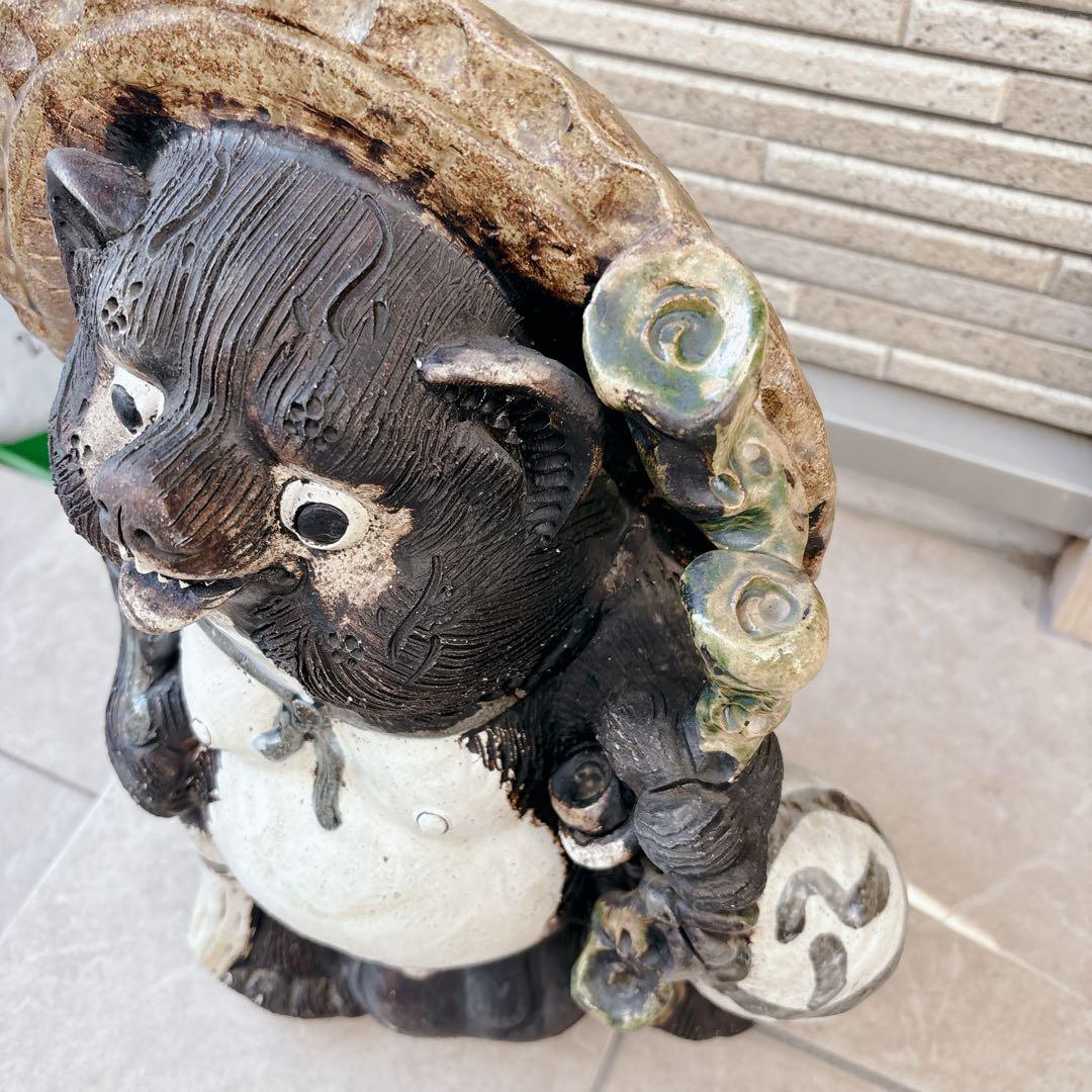 陶器製 たぬき 置物　信楽焼￼￼ たぬき　タヌキ　他抜き