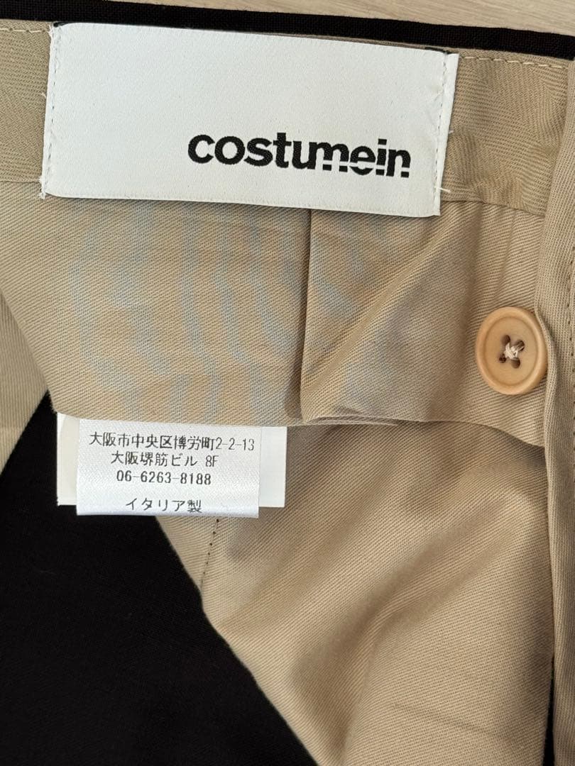 新品未使用　costumeinコストメイン　イタリア製　黒ブラック　ウール100