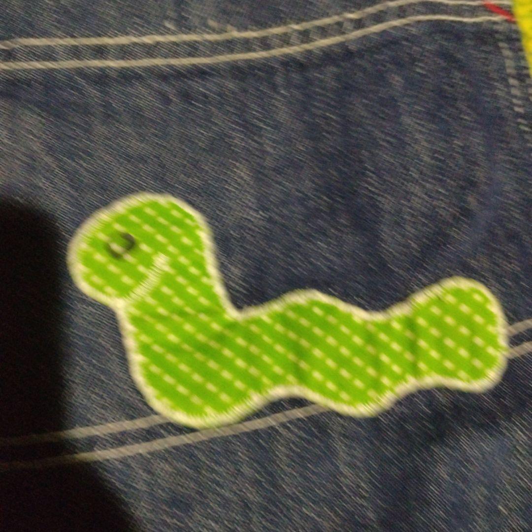 LEO ビンテージsearsデニムカバーオール リンゴと毛虫刺繍