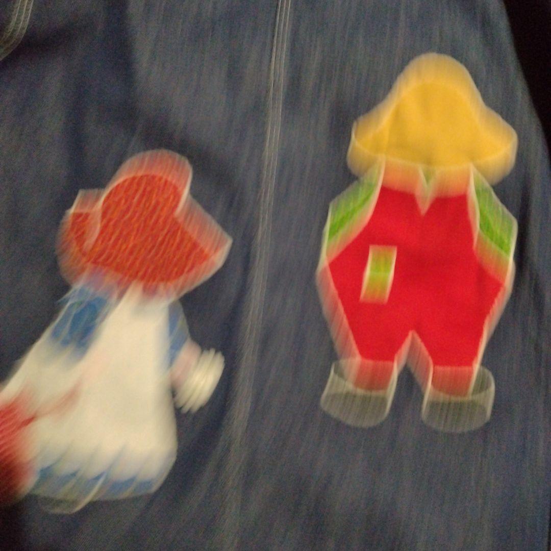 LEO ビンテージsearsデニムカバーオール リンゴと毛虫刺繍