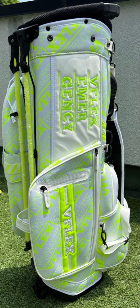Ｖフレックス　スタンド　キャディバッグ　ゴルフバッグ　新品　ホワイト　イエロー