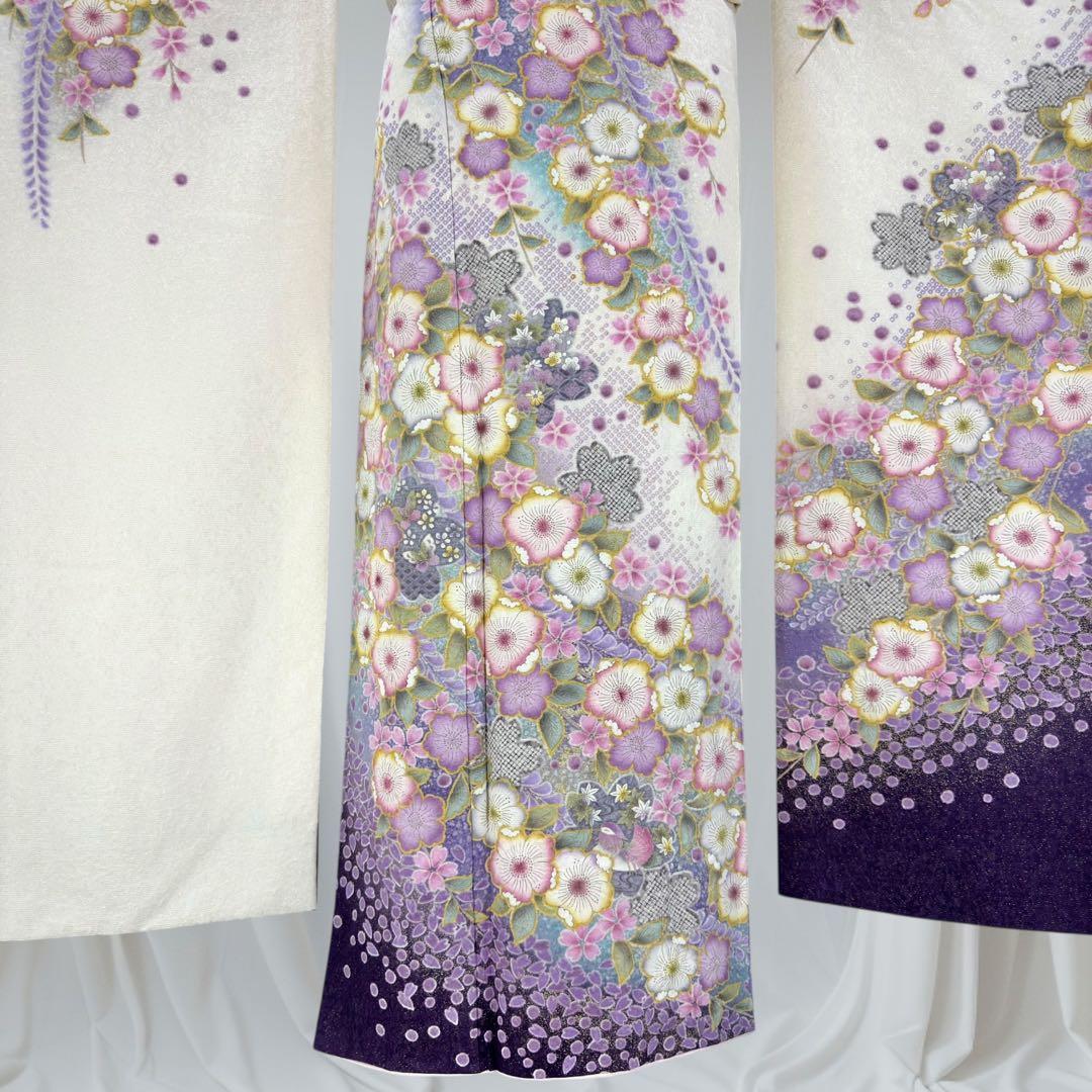 逸品 振袖7点フルセット 辻が花　辻ヶ花　金通し　花絞り　成人式 卒業式　正絹