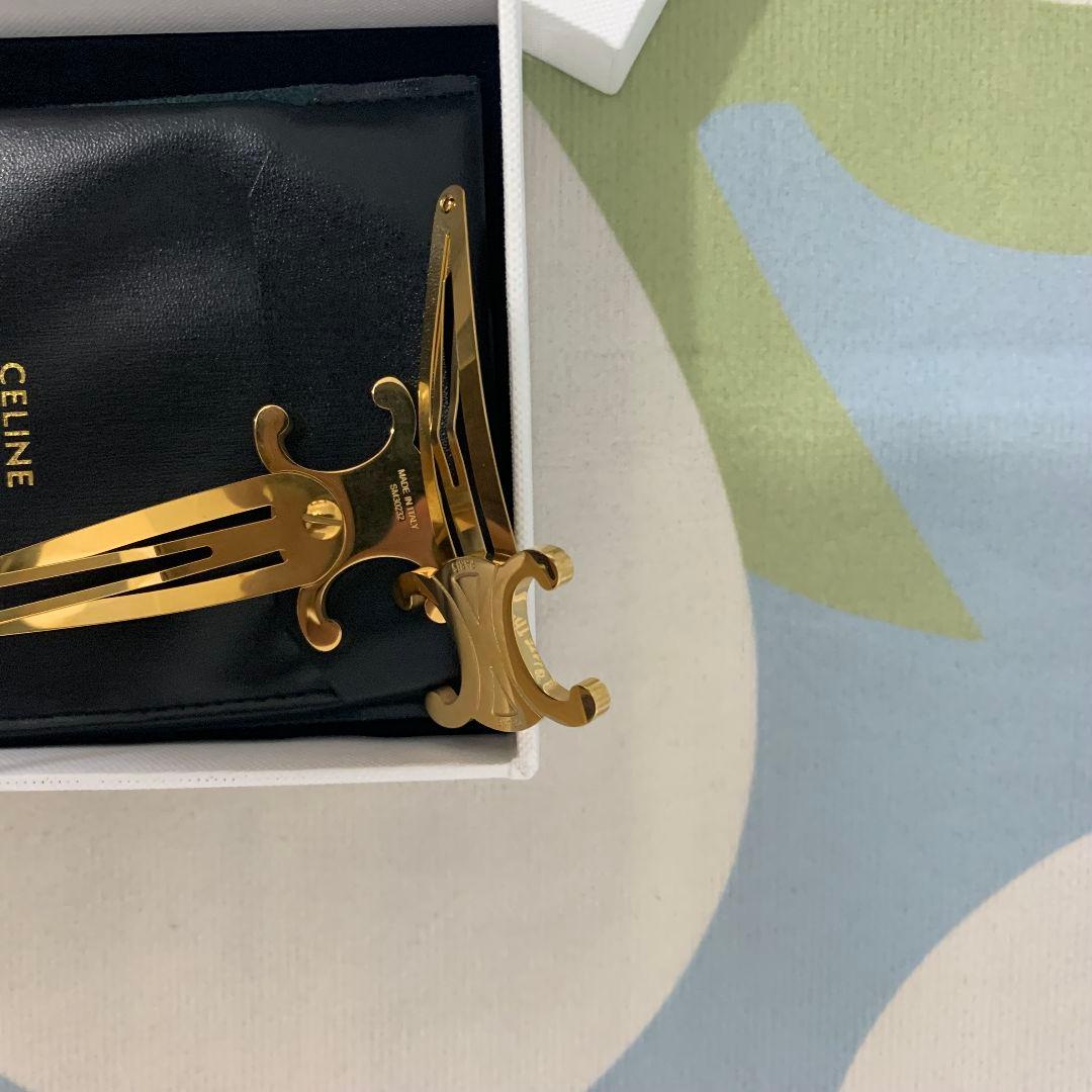 CELINE セリーヌ トリオンフ スナップヘアクリップ