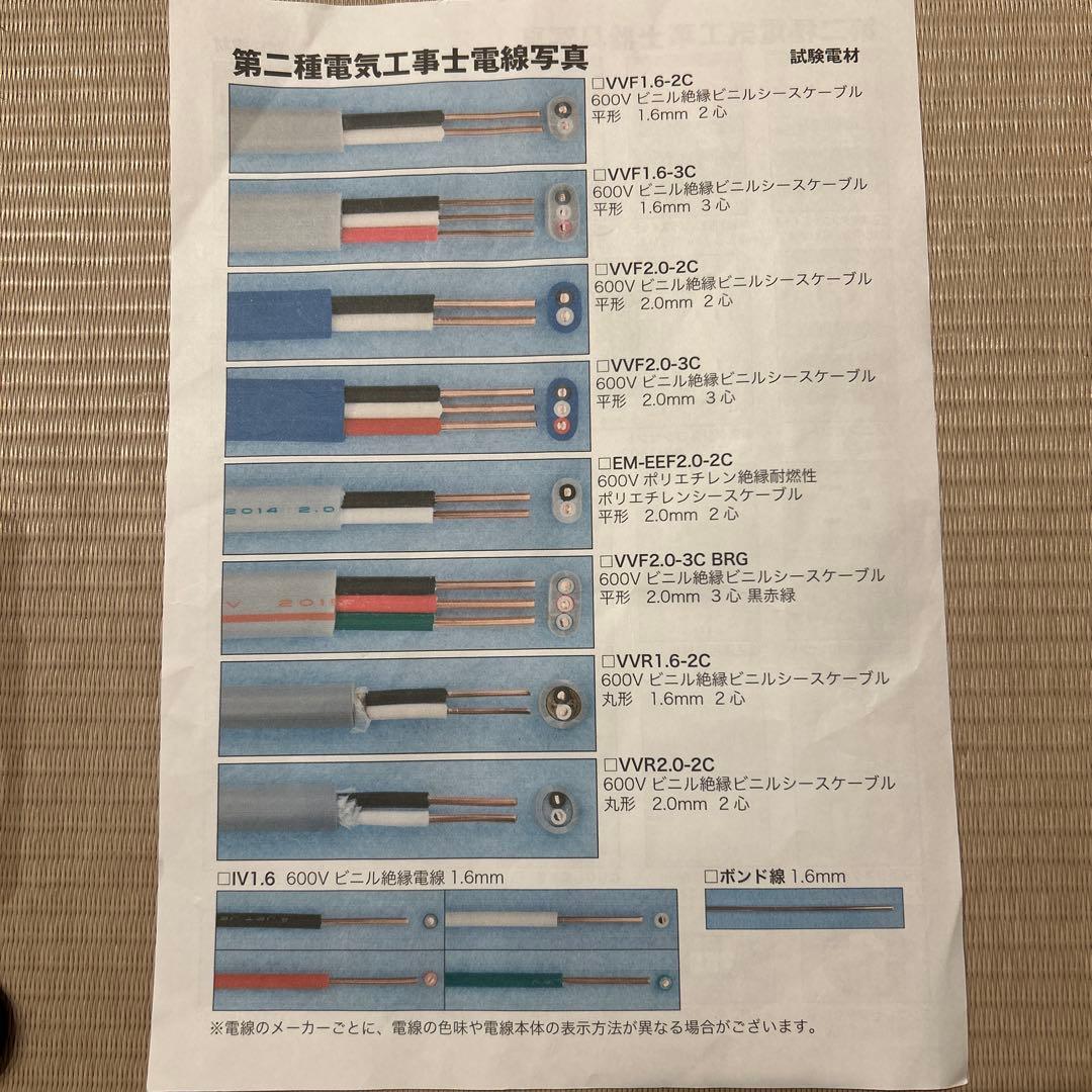 第二種電気工事士　実技試験練習部品セット　13課題　約1回分（工具なし）