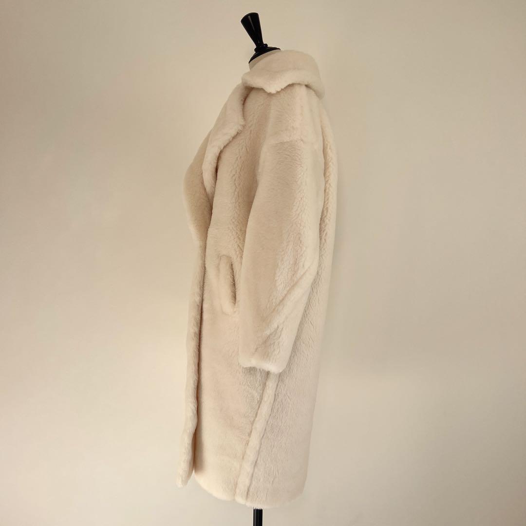 新品未使用 ベアロングコート テディコート ホワイト アウター