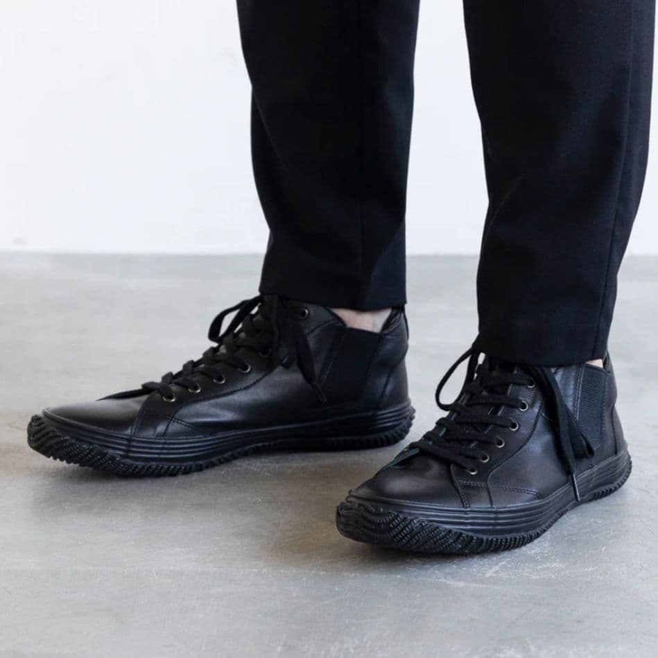 スピングル サイドゴアモデル スニーカー　SP-442 Black/Black
