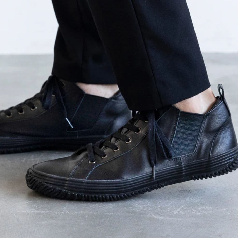 スピングル サイドゴアモデル スニーカー　SP-442 Black/Black