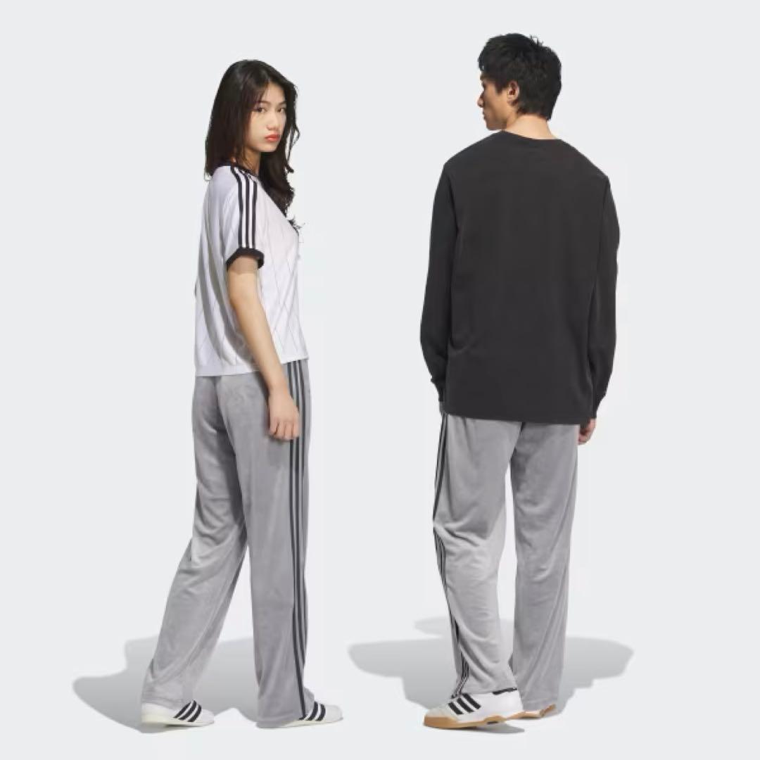 adidas ベッケンバウアー ベロア トラックパンツ グレー ジャージ