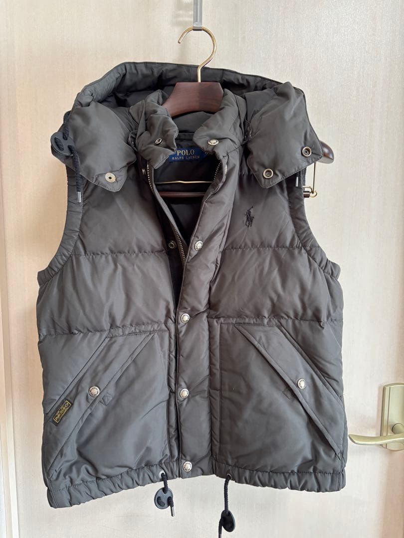 ak　Polo Ralph Lauren フード付きダウンベスト M