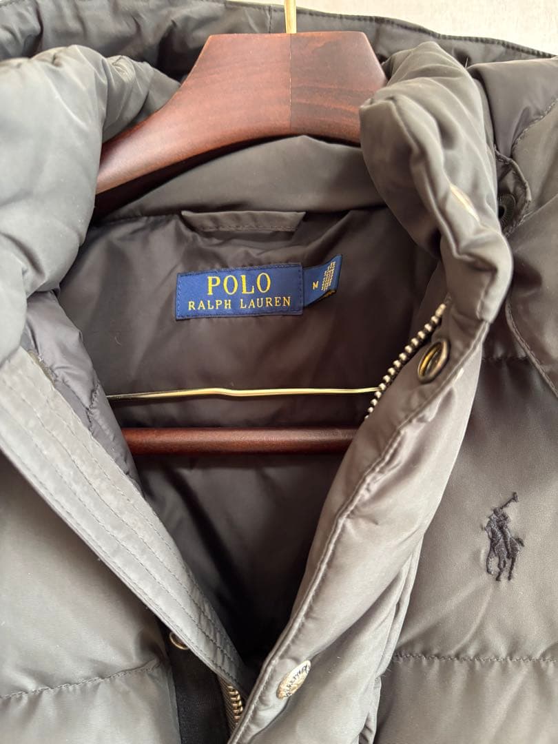 ak　Polo Ralph Lauren フード付きダウンベスト M