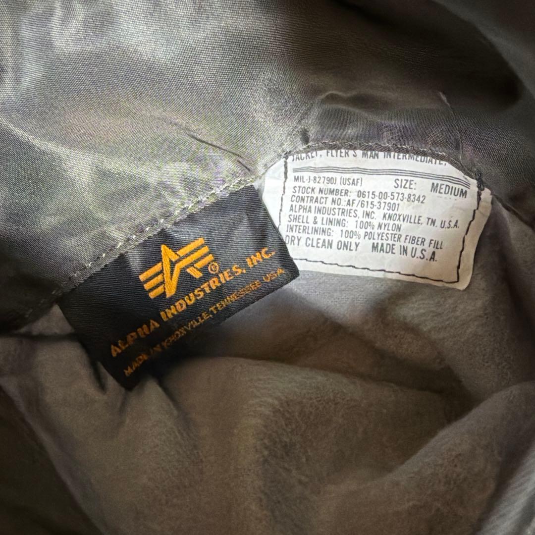 80s アルファインダストリーズ MA-1 usa 旧黒タグ　Mサイズ