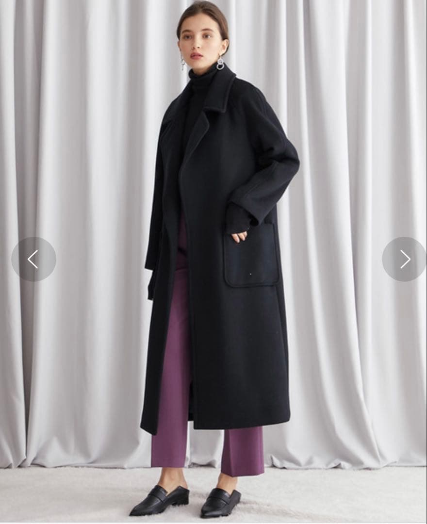 定価46,200円 STUDIOUS ウール ビッグカラーコート 美品