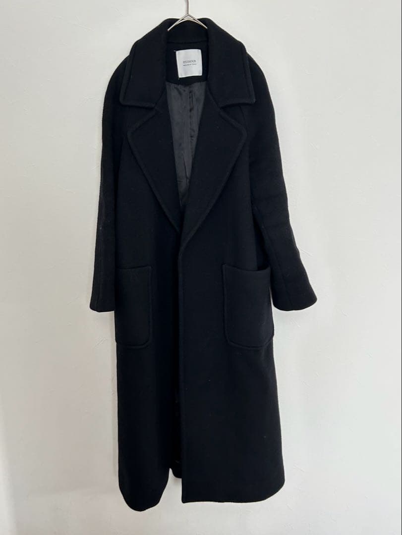 定価46,200円 STUDIOUS ウール ビッグカラーコート 美品