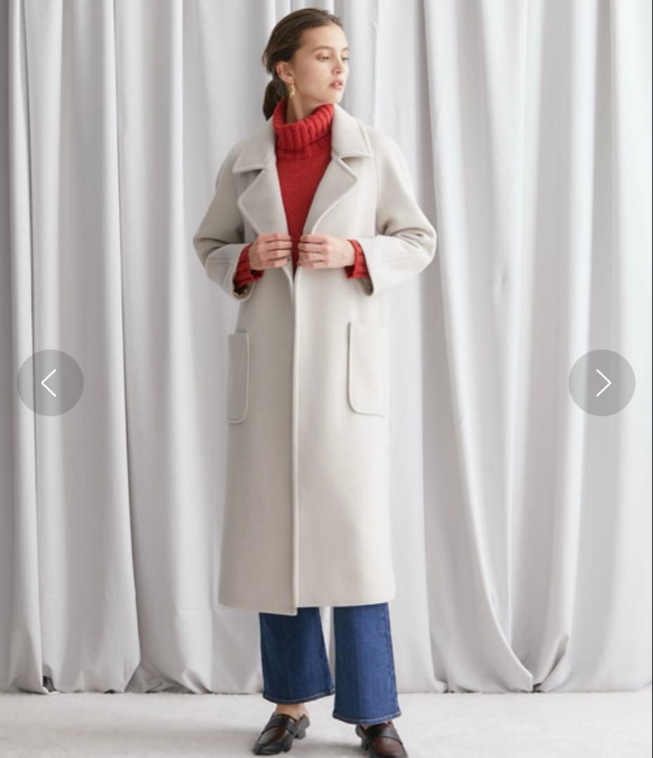 定価46,200円 STUDIOUS ウール ビッグカラーコート 美品