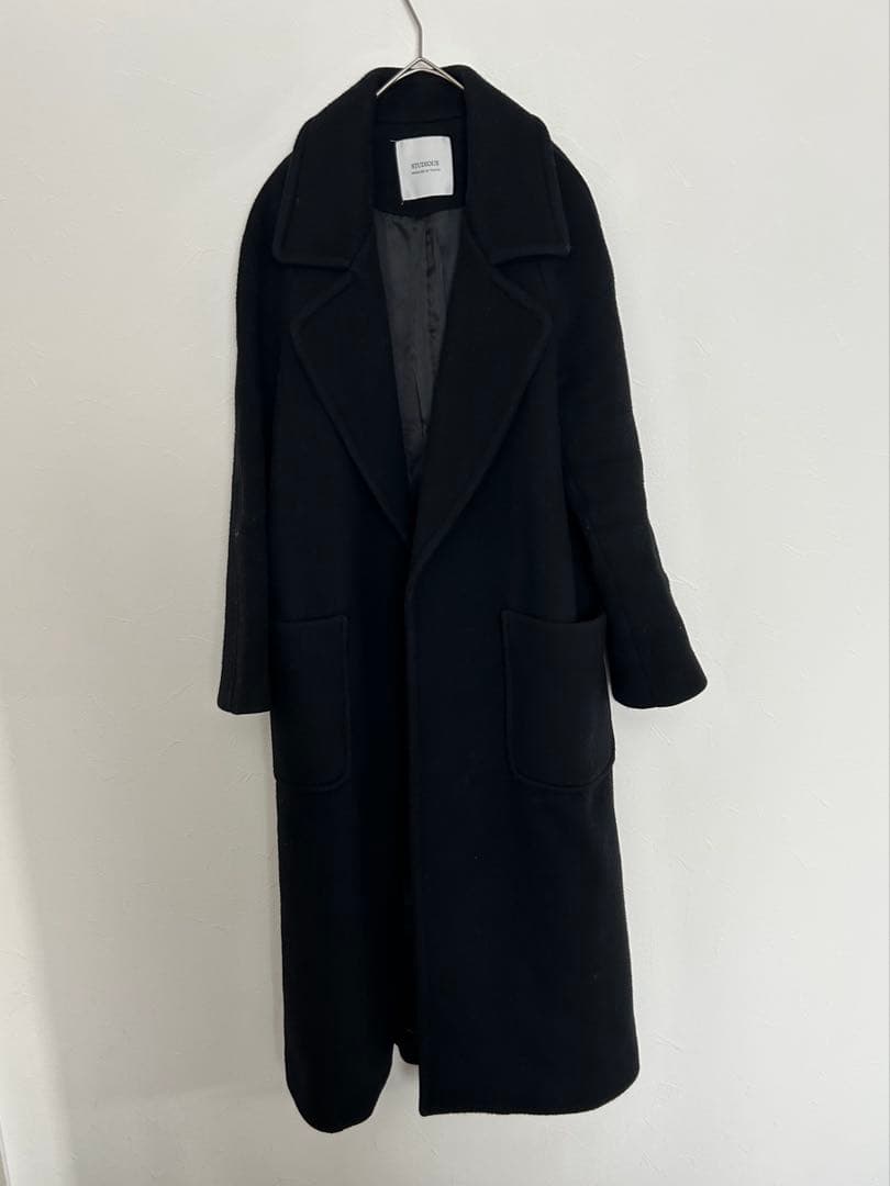 定価46,200円 STUDIOUS ウール ビッグカラーコート 美品