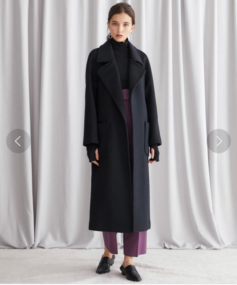 定価46,200円 STUDIOUS ウール ビッグカラーコート 美品